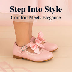 A2Z 4 Kids Girls Toddler School Shoes Removable Bow Patent Leather Mary Jane