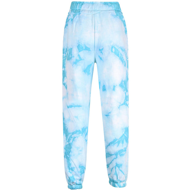 Kids Tie Dye Tracksuit Gym Cropped Hoodie Sweatpants Cord Set Girls Age 5-13