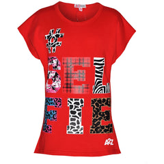 Girls Tops Kids Selfie Print Trendy T Shirt Top & Fashion Legging Set 7-13 Years