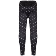 A2Z 4 Kids Girls Legging Spotty Print Black Soft Comfortable Stretchy Party Fashion Legging Pants Age 5-6, 7-8, 9-10, 11-12 & 13 years - A2Z 4 Kids