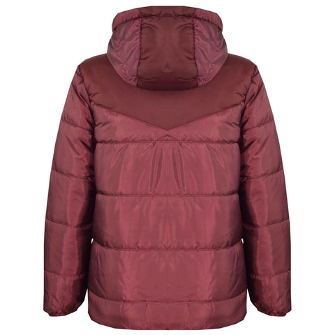 Kids Jacket Girls Boys Padded Wine Puffer Hooded Zipped Coat Warm Thick Coats