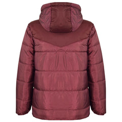 Kids Jacket Girls Boys Padded Wine Puffer Hooded Zipped Coat Warm Thick Coats