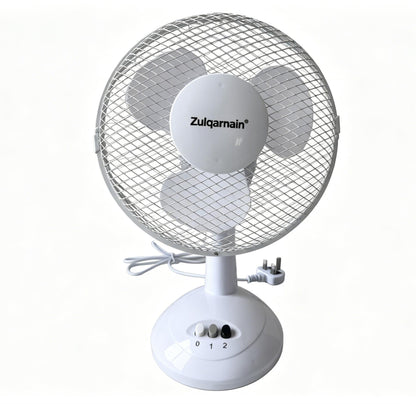 9 Inch Desk Fan with Oscillation and Tilt Angle Design with 2 Speed Settings