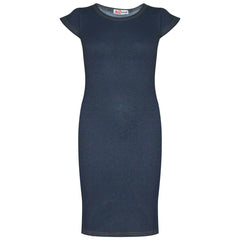 Kids Girls Midi Maxi Denim Dress Ladies Party Fashion Long Slim Fit Stretchy Top