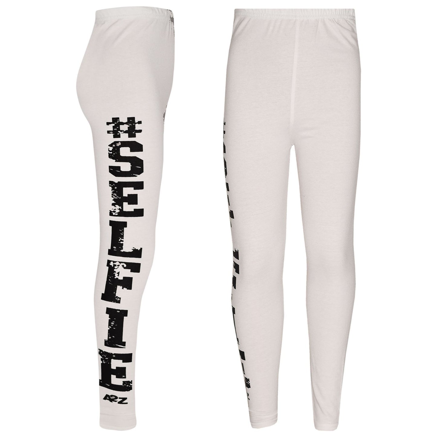 Girls Top Kids Designer's #Selfie Fashion T Shirt Top & Legging Set 7-13 Years