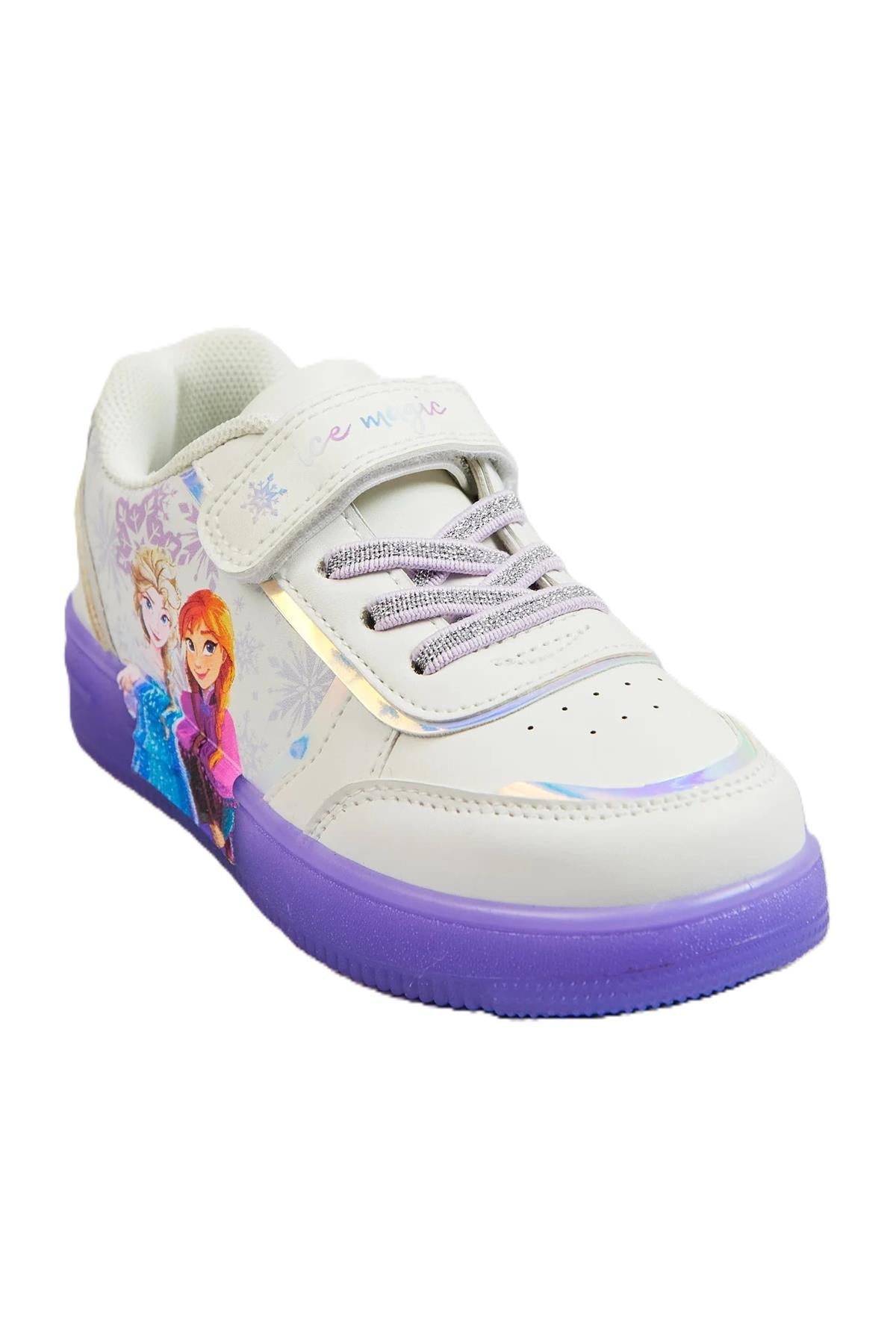 Kids Disney Frozen Girls Trainers Officially Licensed Casual Shoe Anna Character