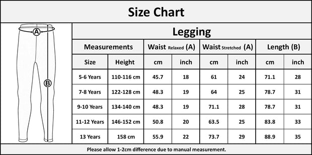 Girls Halloween Legging Spider Web Skull Print Leggings Fancy Costume 3-13 Years