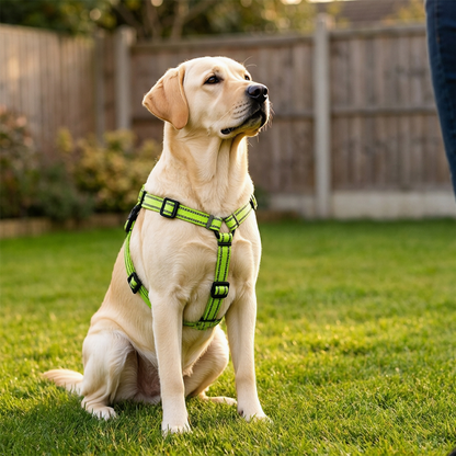 A2Z Dog Collar Harness And Lead Set Reflective Adjustable Walking Set