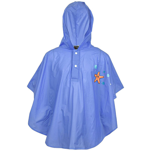 Kids Girls Boys Waterproof Rain Poncho Lightweight Hooded Reusable Raincoat