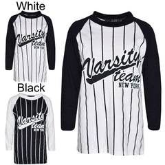 Boys Top Kids Designer's Varsity Team New York Print T Shirt Tops Age 7-13 Years