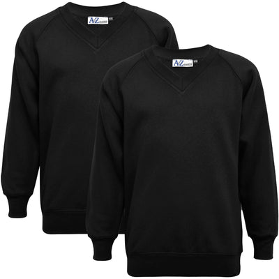 A2Z Men Women 2 Pack V Neck Jumper Long Sleeves Comfort Sportswear Sweatshirt - A2Z 4 Kids