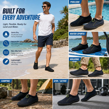 A2Z Mens Aqua Swim Shoes Neoprene Water Beach Pool Footwear UK 7 to 11