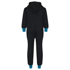 A2Z 4 Kids Girls Boys Blue Contrast Fleece Onesie All In One Jumsuit Playsuit Nightwear New Age 2 3 4 5 6 7 8 9 10 11 12._13 Years