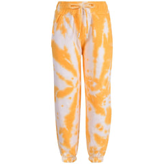 A2Z 4 Kids Tie Dye Print Mustard Tracksuit Cropped Hoodie with Jogger Sweatpants Gym Sportswear Activewear Cord Set for Girls Children Age 5-6, 7-8, 9-10, 11-12 and 13 years
