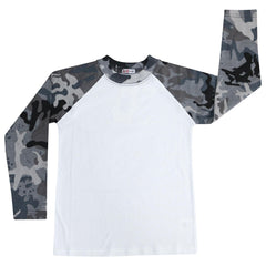 Kids Boys Girls T Shirts Plain Baseball Long Raglan Sleeves Sports Tees 2-13 Yrs