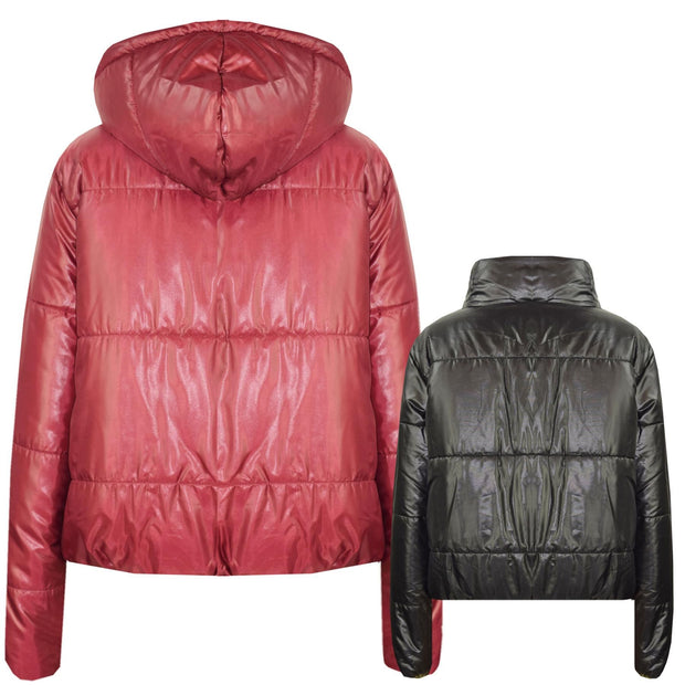 Girls Jackets Kids Reversible Cropped Hooded Padded Puffer Jacket Coat 5-13 Year