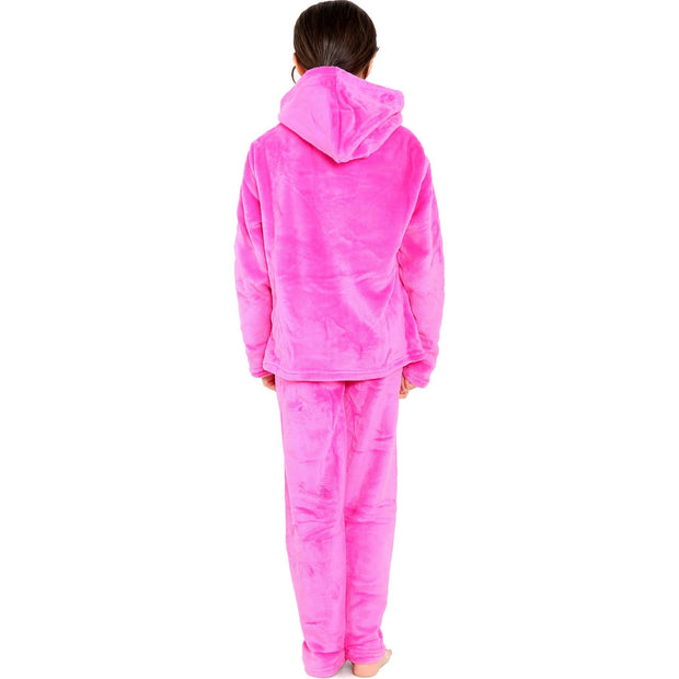 A2Z 4 Kids Childrens Warm Fleece twosie Hooded Pyjamas For Girls & Boys Sleepover 2 Piece Gift Set Age 5-6, 7-8, 9-10, 11-12 & 13 years