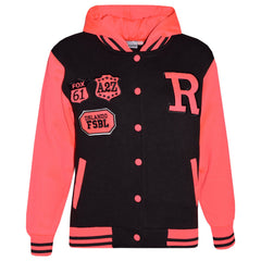 Kids Baseball Tracksuit Hooded Jacket With Joggers R Fashion FOX Varsity Style