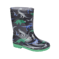 Girls Boys Dinosaur Wellington Boots Fun Dino Print for Muddy Adventures Wellies