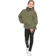 A2Z 4 Kids Windbreaker Shower Proof Windproof Khaki Jacket Stylish Lightweight Casual Coat Girls Cagoule Rain Mac Raincoats Age 5-13 Years - A2Z 4 Kids