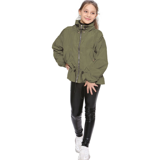 A2Z 4 Kids Windbreaker Shower Proof Windproof Khaki Jacket Stylish Lightweight Casual Coat Girls Cagoule Rain Mac Raincoats Age 5-13 Years - A2Z 4 Kids