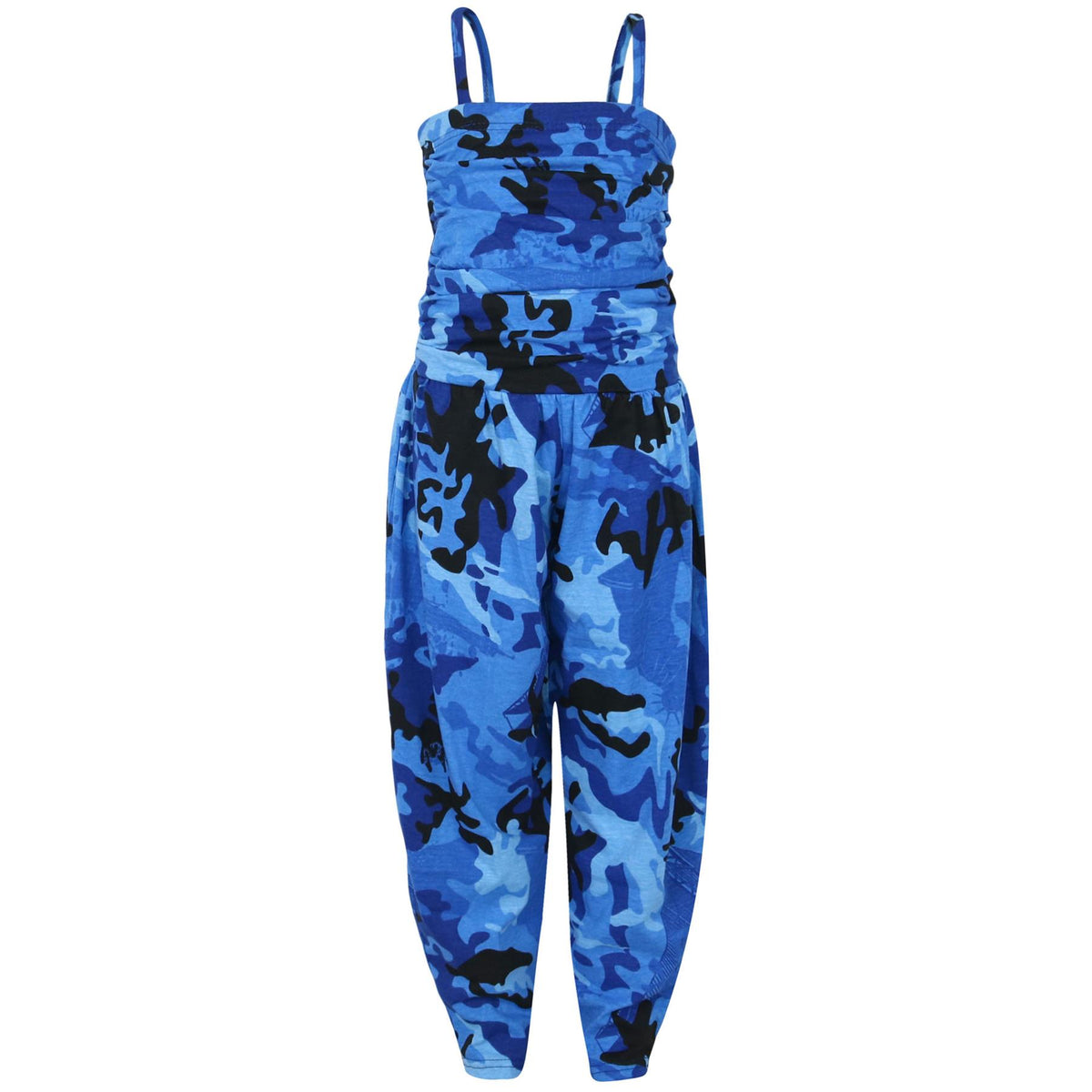 Girls Jumpsuit Kids Plain Color Trendy Playsuit All In One Jumpsuits 5-13 Years