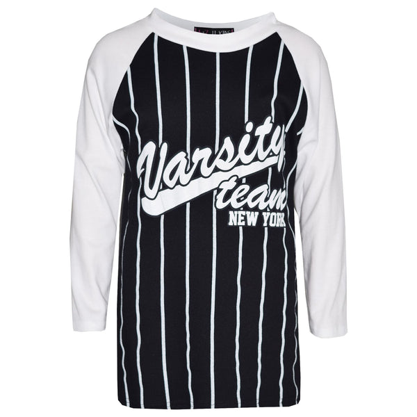 Boys Top Kids Designer's Varsity Team New York Print T Shirt Tops Age 7-13 Years