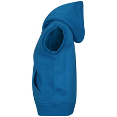 Kids Hooded Gilet Jacket Fleece Fabric No Sleeve Zipper Coat Boys Age 5-13 Year