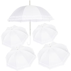 A2Z Ladies Bridal Umbrella Wedding Brolly Double Ruffle Lace Walking Dome Canopy