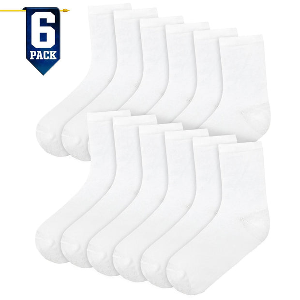 Boys Girls Kids Back to School Cotton Rich Plain Ankle School Socks Pack Of 6 - A2Z 4 Kids