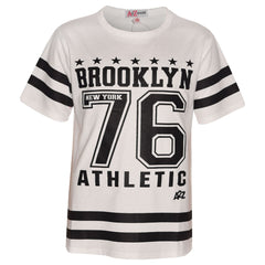 Girls Top Kids Designer's Brooklyn 76 Athletic T Shirt Top & Legging Set 7-13 Yr