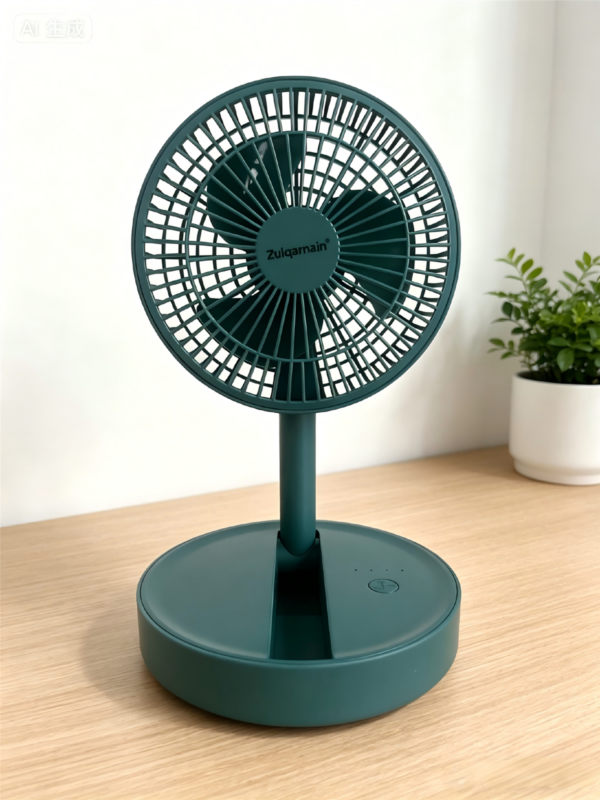 6 Inch USB Desk Fan Portable Adjustable Height 3 Speed LED Indicator Cooling Fan