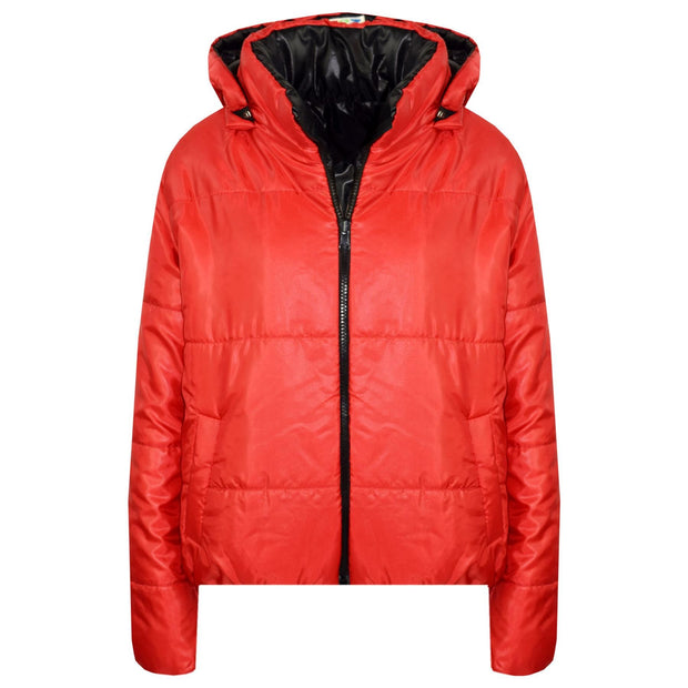 Girls Jackets Kids Reversible Cropped Hooded Padded Puffer Jacket Coat 5-13 Year