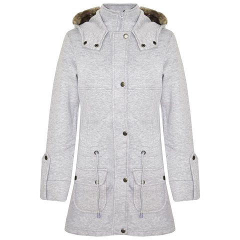 GIRLS COAT KIDS FLEECE PARKA JACKET LONG FAUX FUR HOODED SUMMER COATS AGE 7-13Y