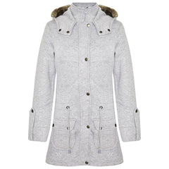 GIRLS COAT KIDS FLEECE PARKA JACKET LONG FAUX FUR HOODED SUMMER COATS AGE 7-13Y