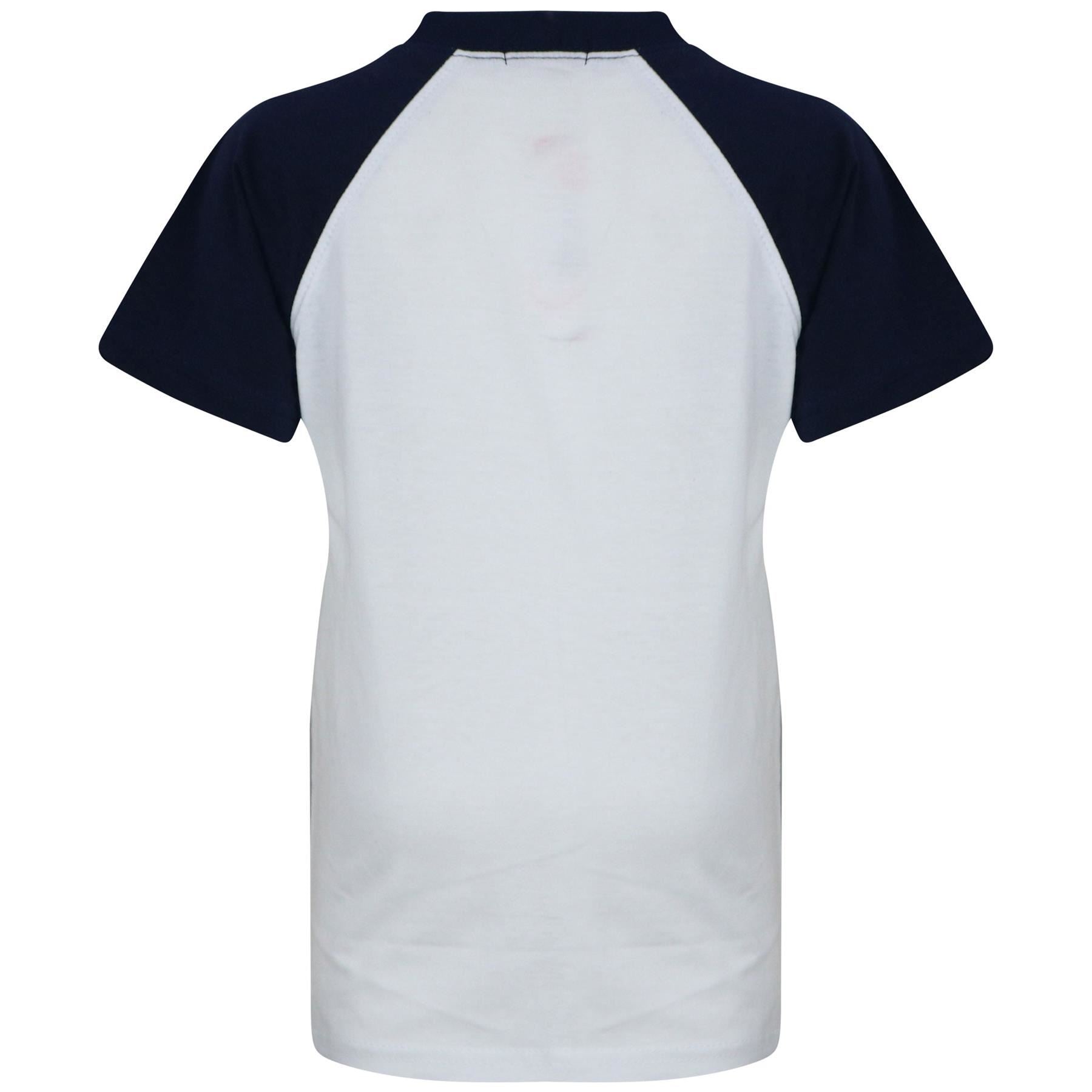 Kids Raglan Style Pyjamas Navy Contrast T Shirt Shorts Girls Boys 5-13 - A2Z 4 Kids