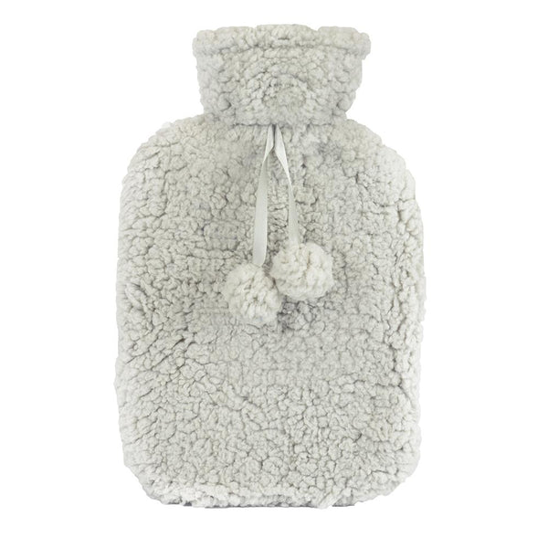 A2Z Hot Water Bottle 2 Litre Plush Teddy Fur Fleece Cover Rubber Hot Water Bag