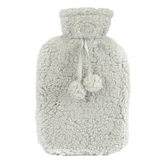 A2Z Hot Water Bottle 2 Litre Plush Teddy Fur Fleece Cover Rubber Hot Water Bag