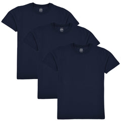 Kids Boys Girls Pack Of 3 T Shirts Plain Summer Fashion Soft Feel Tank Top Tees