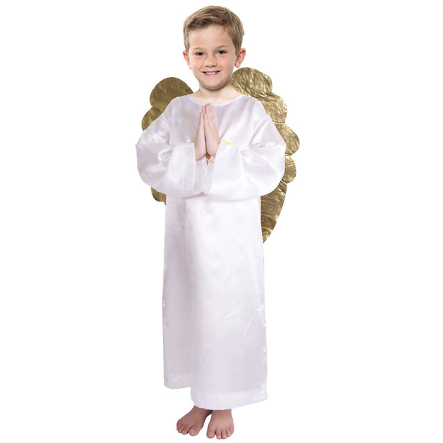 Kids Boys Xmas Nativity Angel Outfit School Play Angel Fancy Dress All in one