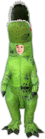 Kids Inflatable Dinosaur Costume Boys Girls T-Rex Halloween Fancy Dress Age 8-12