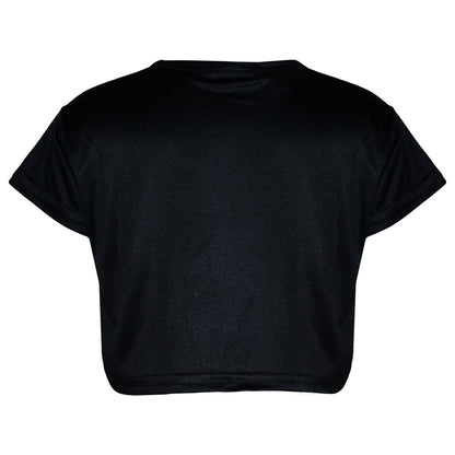 A2Z 4 Kids Girls Short Sleeves Crop Top Star Soft Feel Breathable Crop Top