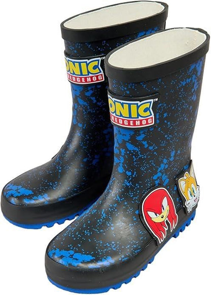 Kids Sonic The Hedgehog Boys Wellington Waterproof Rain Boots Official Licensed