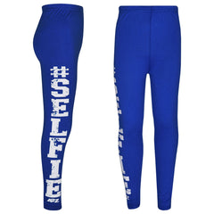 Girls Top Kids Designer's #Selfie Fashion T Shirt Top & Legging Set 7-13 Years