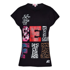 Girls Tops Kids Selfie Print Trendy T Shirt Top & Fashion Legging Set 7-13 Years
