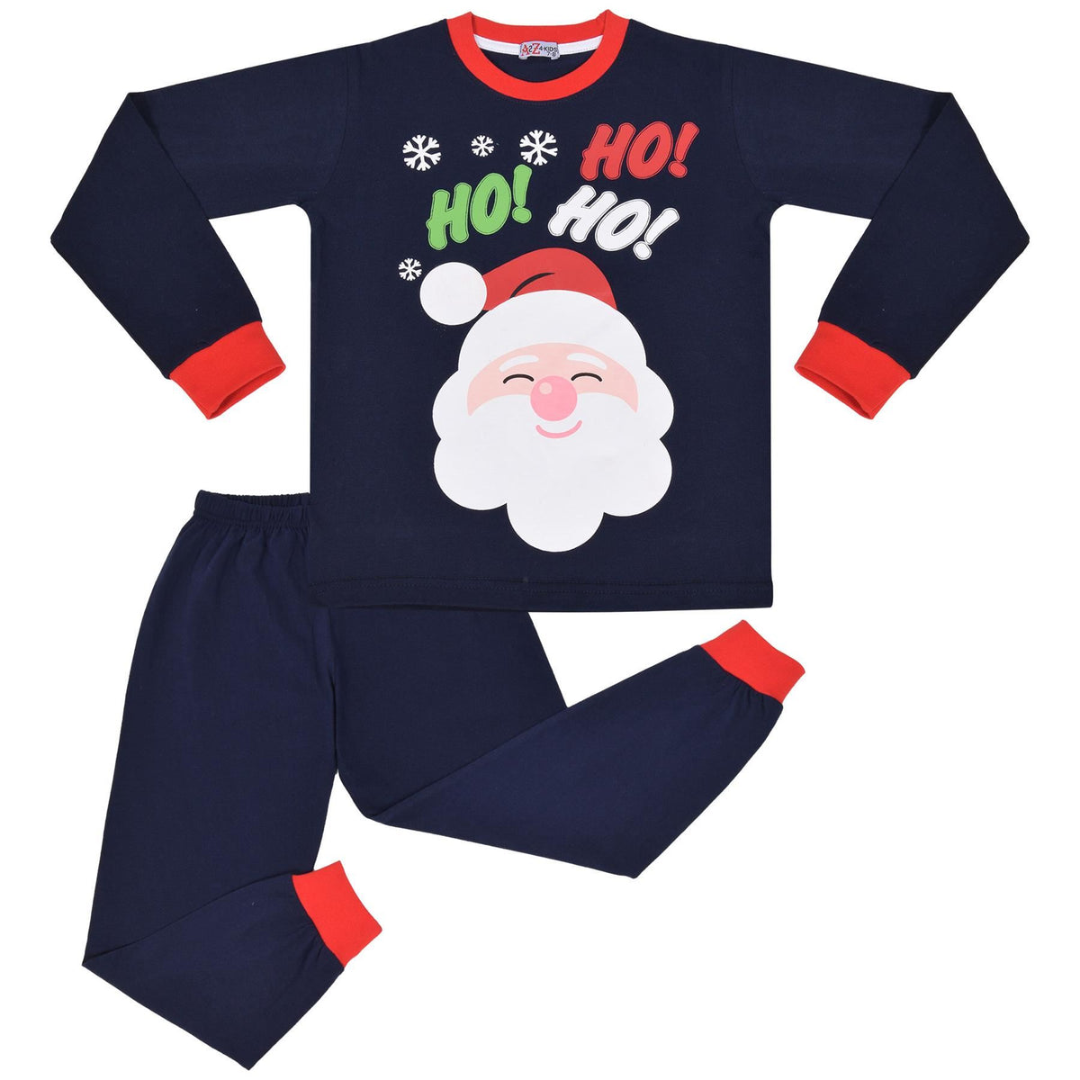 Kids Girls Boys Christmas Pyjamas Ya Filthy Animal Print Navy Lounge Suit