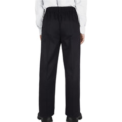 Kids Boys Pants Plain School Uniform Pull Up Regular Fit Elasticated Trouser