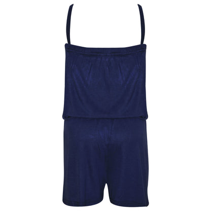 Kids Girls Plain Color Playsuit Trendy Summer All In One Jumpsuit New Age 5-13 Y