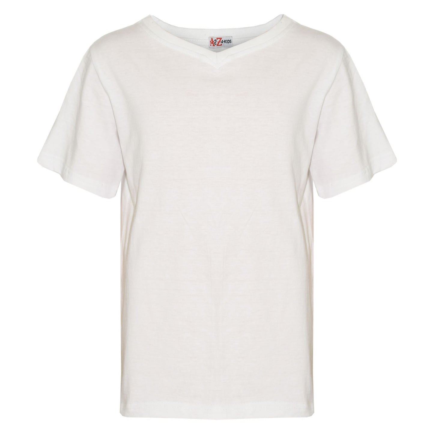 A2Z 4 Kids Basic T-Shirt Back to School Short Sleeve V Style Crew Neck Casual Fit Fashion 100% Cotton For Children Girls Boys Age 2-13 Years