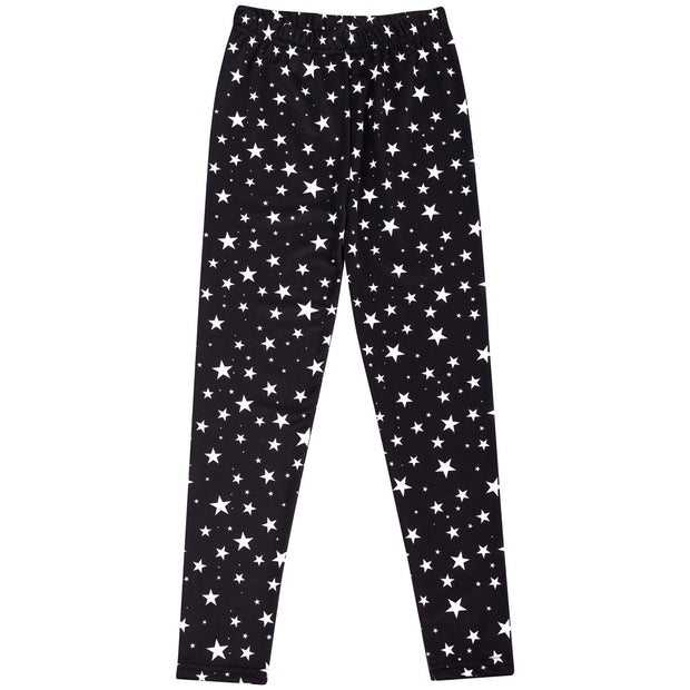 A2Z 4 Kids Girls Legging Stars Print Black Soft Comfortable Stretchy Party Fashion Legging Pants Age 5-6, 7-8, 9-10, 11-12 & 13 years - A2Z 4 Kids